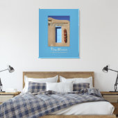 Nieuw Mexico Blue Window Wrapped Canvas (Insitu (Slaapkamer))