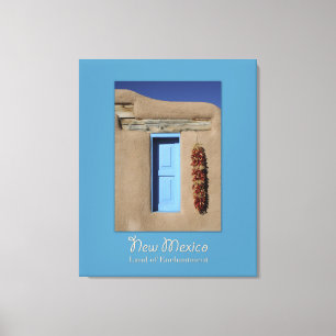 Nieuw Mexico Blue Window Wrapped Canvas Afdruk