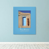 Nieuw Mexico Blue Window Wrapped Canvas Afdruk (Insitu (Houten vloer))
