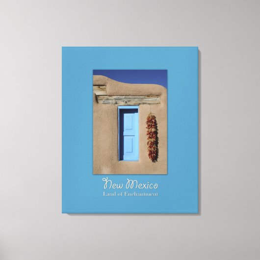 Nieuw Mexico Blue Window Wrapped Canvas Afdruk (Voorkant)