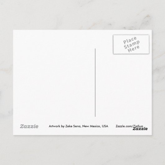 Nieuw Mexico Briefkaart (Achterkant)