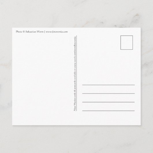 Nieuw Mexico Briefkaart (Achterkant)
