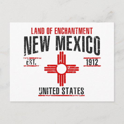 Nieuw Mexico Briefkaart (Voorkant)