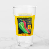Nieuw Mexico Chili Land van Betovering Tea Beer Glas (Voorkant)