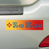 Nieuw-Mexico en Zia Bumpersticker (Op auto)