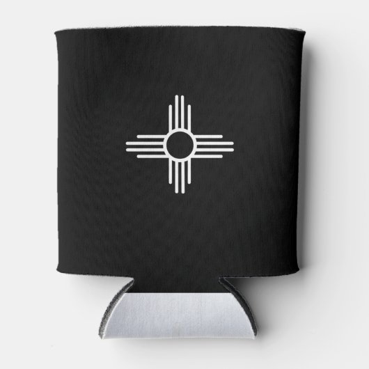 Nieuw Mexico Flag Zia Sun-symbool Blikjeskoeler (Voorkant)