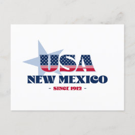 Nieuw-Mexico in rood, wit en blauw Briefkaart