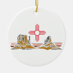 Nieuw Mexico Keramisch Ornament