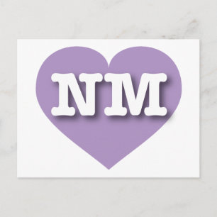 Nieuw Mexico Lavender Heart - Ik hou van NM Briefkaart