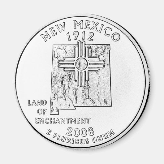 Nieuw Mexico Magneet (Voorkant)