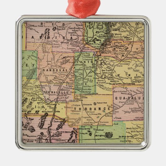 Nieuw Mexico Metalen Ornament (Voorkant)