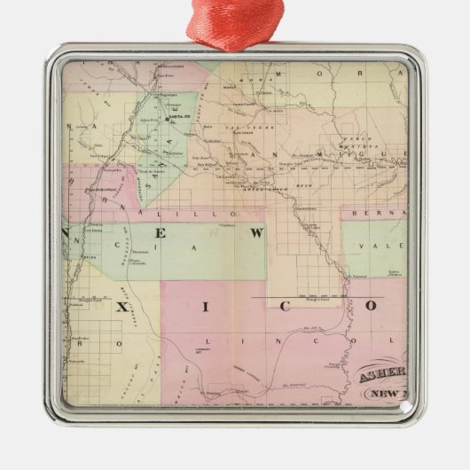 Nieuw Mexico Metalen Ornament (Voorkant)