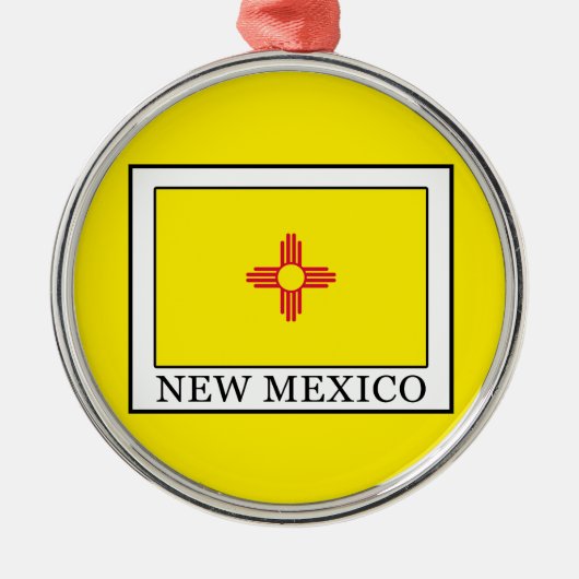 Nieuw Mexico Metalen Ornament (Voorkant)