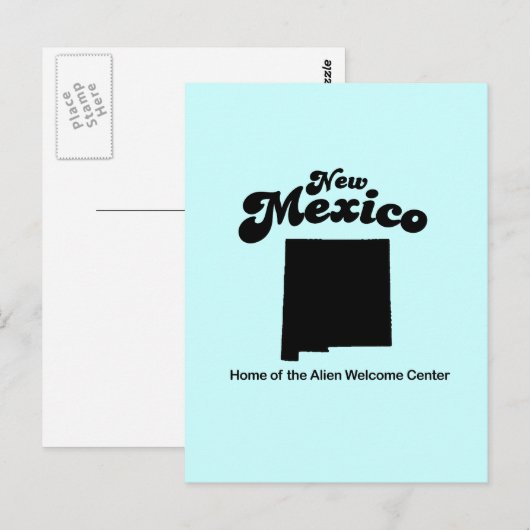 Nieuw Mexico Motto - Alien Welcome Center Briefkaart (Voorkant / Achterkant)
