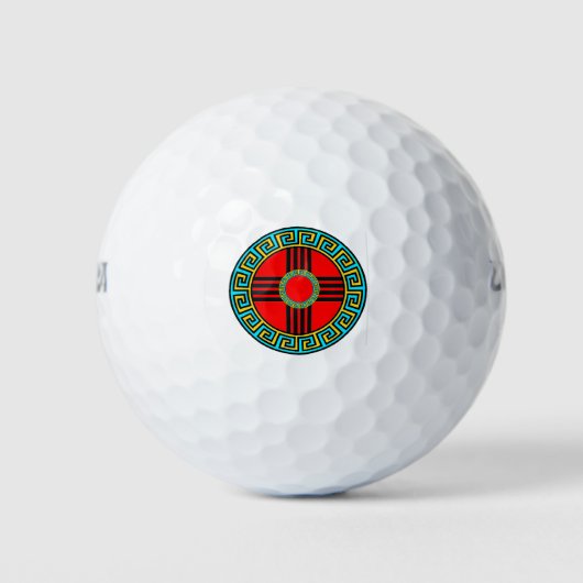 Nieuw Mexico Native American Zia Symbol Golfballen (Voorkant)
