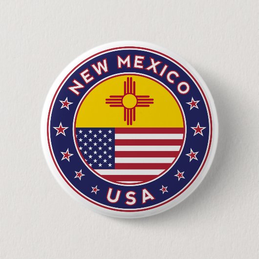 Nieuw Mexico Ronde Button 5,7 Cm (Voorkant)