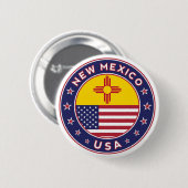 Nieuw Mexico Ronde Button 5,7 Cm (Voorkant /achterkant)
