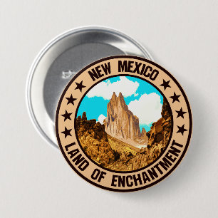Nieuw Mexico Ronde Button 7,6 Cm