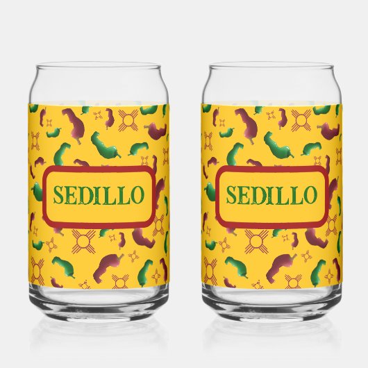 Nieuw Mexico Rood & Groen Chili Tamales Zia Nopale Blikvorm Glas (Links)