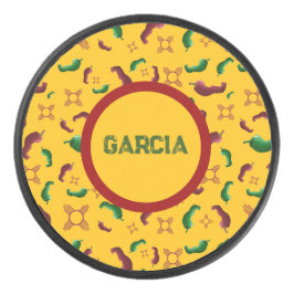 Nieuw Mexico Rood & Groen Chili Tamales Zia Nopale Hockey Puck