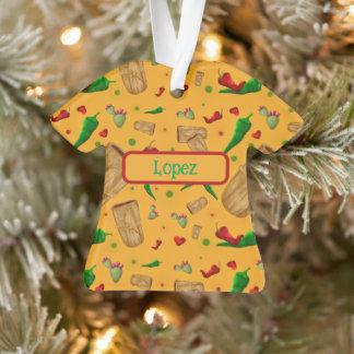 Nieuw Mexico Rood & Groen Chili Tamales Zia Nopale Ornament