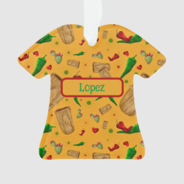 Nieuw Mexico Rood & Groen Chili Tamales Zia Nopale Ornament