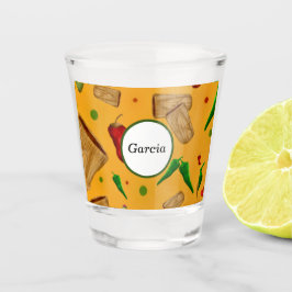 Nieuw Mexico Rood & Groen Chili Tamales Zia Nopale Shot Glas