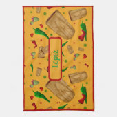 Nieuw Mexico Rood & Groen Chili Tamales Zia Nopale Theedoek (Verticaal)