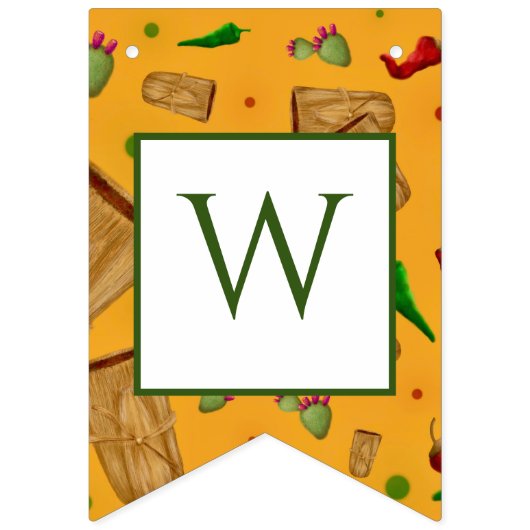 Nieuw Mexico Rood & Groen Chili Tamales Zia Nopale Vlaggetjes (Derde vlag)