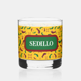 Nieuw Mexico Rood & Groen Chili Tamales Zia Nopale Whisky Glas