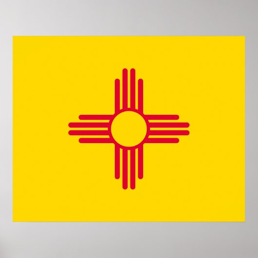 Nieuw Mexico State Flag Design Decor Poster (Voorkant)