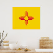 Nieuw Mexico State Flag Design Decor Poster (Keuken)