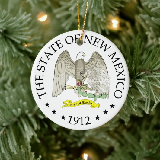 Nieuw Mexico-teken Keramisch Ornament (Boom)