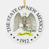 Nieuw Mexico-teken Keramisch Ornament (Voorkant)