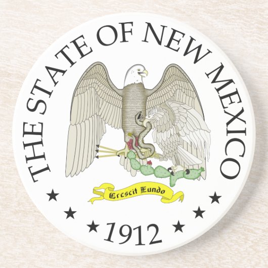 Nieuw Mexico-teken Zandsteen Onderzetter (Voorkant)