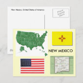 Nieuw-Mexico, Verenigde Staten Briefkaart (Voorkant / Achterkant)
