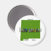 Nieuw-Mexico, Verenigde Staten Magneet (Voorkant / Achterkant)