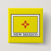 Nieuw Mexico Vierkante Button 5,1 Cm (Voorkant)