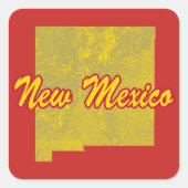 Nieuw Mexico Vierkante Sticker (Voorkant)