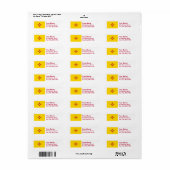Nieuw Mexico Vlag Terugkeer Adres Labels (Full Sheet)
