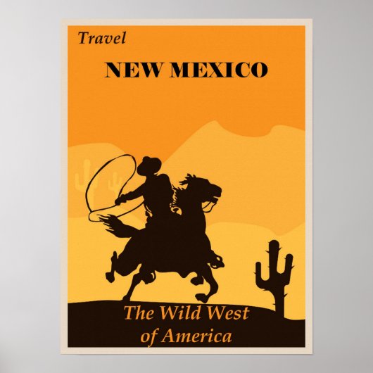 Nieuw Mexico  Wild West Poster (Voorkant)