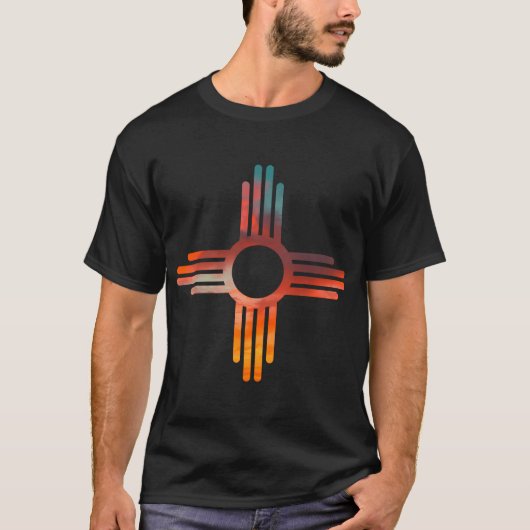 Nieuw Mexico Zia Symbol Print T-shirt (Voorkant)
