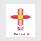 Nieuw-Mexico Zia-symbool Sticker (Vel)