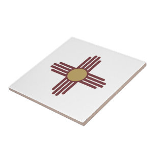 Nieuw-Mexico Zia-symbool Tegeltje