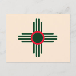 Nieuw-Mexico Zia Zon Kerstdin  Uitnodiging Briefkaart