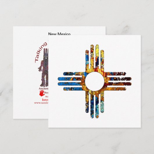 Nieuw Mexico Zia Zonnesymbool Feestdagenkaart (Voorkant / Achterkant)