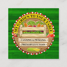 NIEUW MIJN TUIN AAN UW TAFEL VIERKANTE VISITEKAARTJE