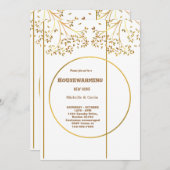 Nieuw modern herfst huis verjaardagsfeest in kaart (Voorkant / Achterkant)