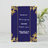 Nieuw modern herfst huis verjaardagsfeest in kaart (Staand voorkant)