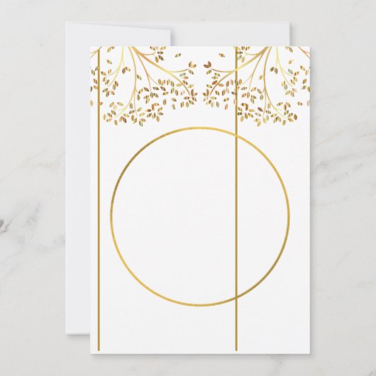 Nieuw modern herfst huis verjaardagsfeestje in kaart (Achterkant)